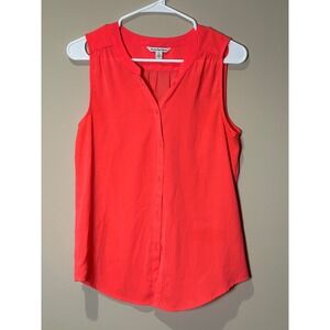 American Eagle Outfitters Sleeveless Coral Button Down Shirt Women's S P